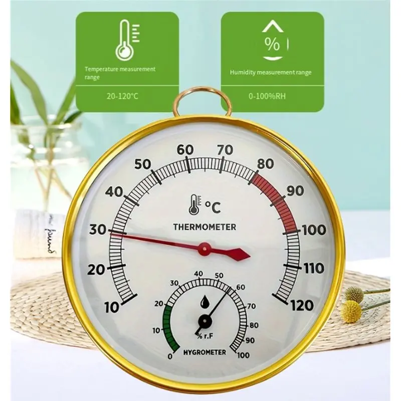 CYCLI-Per vapore per sauna Termometro e igrometro per sauna a vapore, spa domestico e uso interno