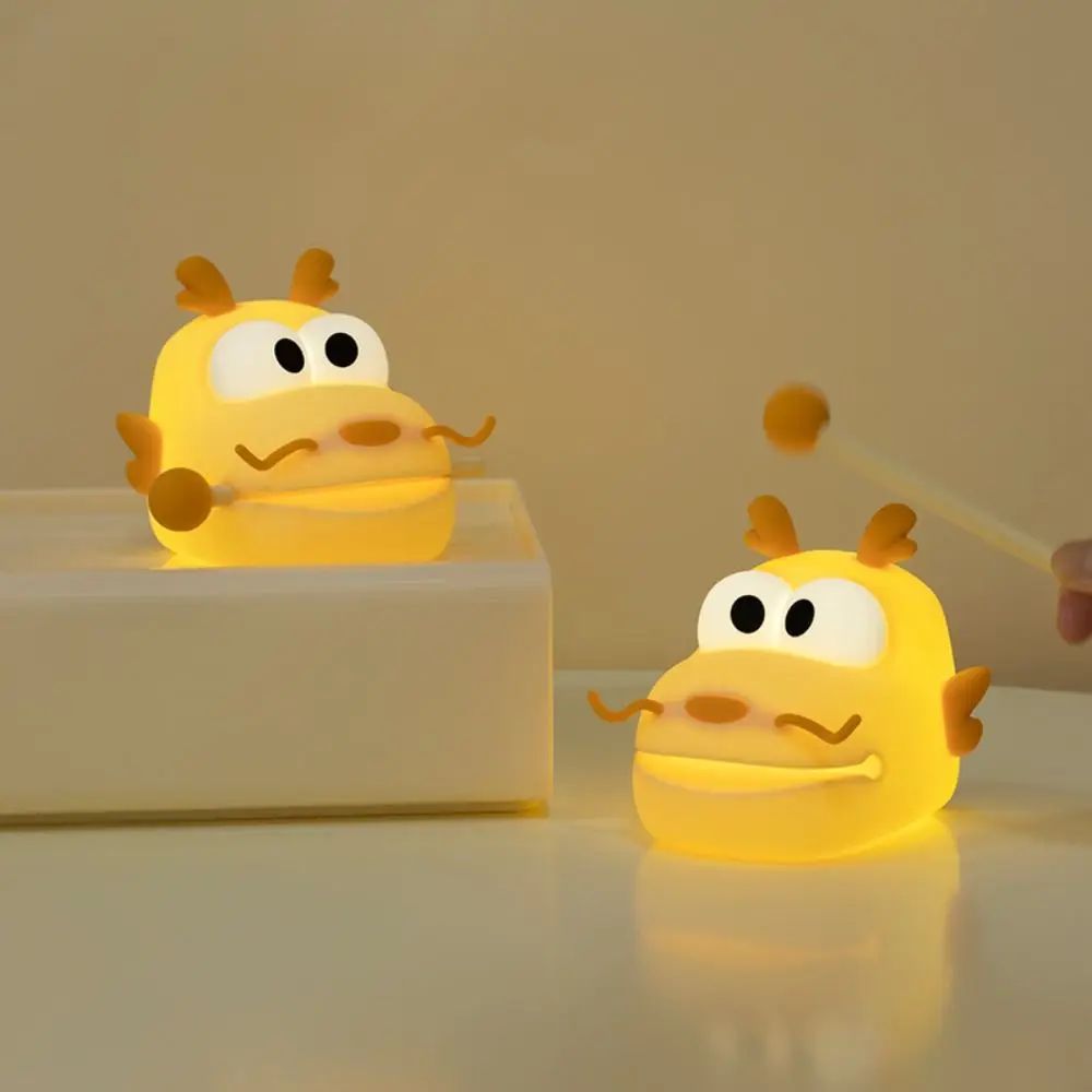 

Loong Shape Wooden Fish Night Light USB Charging Dimming Timer Wooden Fish Praying Lamp Three Level Soft Light