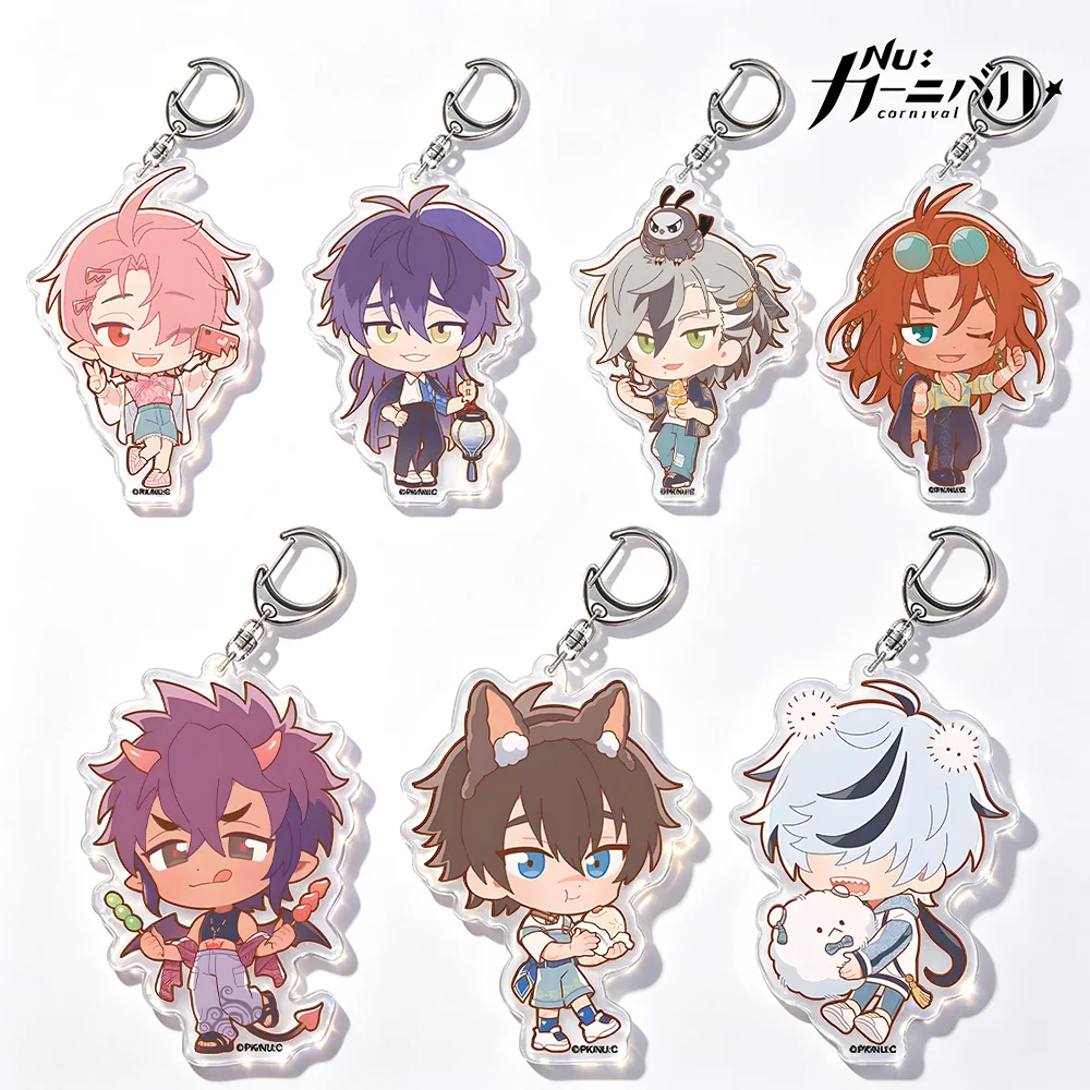 NU: Carnival Dante Rei Rin Aster Morvay Kuya Garu Eiden Yakumo Edmond Quincy Blade Olivine Chibi Acrylic keychain Bag pendant