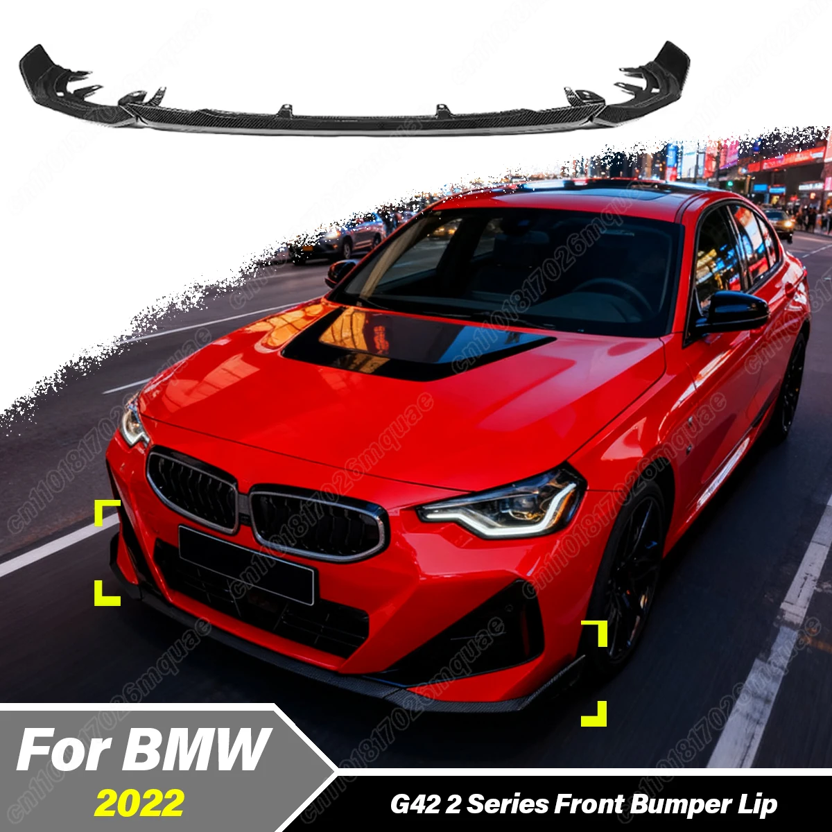 

For BMW G42 2 Series 2-Door 2022 Automobile Front Bumper Lower Lip Protective Cover Spoiler Lip Decoration External Body Kit