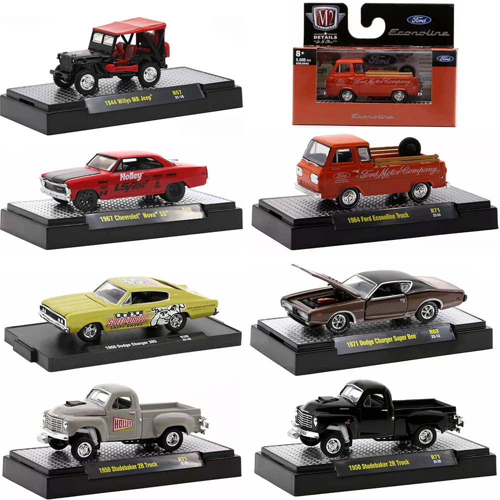 Bburago GreenLight 1/64 M2 Machines diecast Alloy Cars Models 1:64 Ford Dodge Miniature Vehicles Collection Toys For Boy Gifts