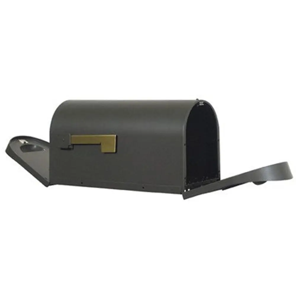 

Lite Classic Curbside Mailbox with Two Doors Mocha Aluminum Mailbox for Post Mount SCC1008TDMOC