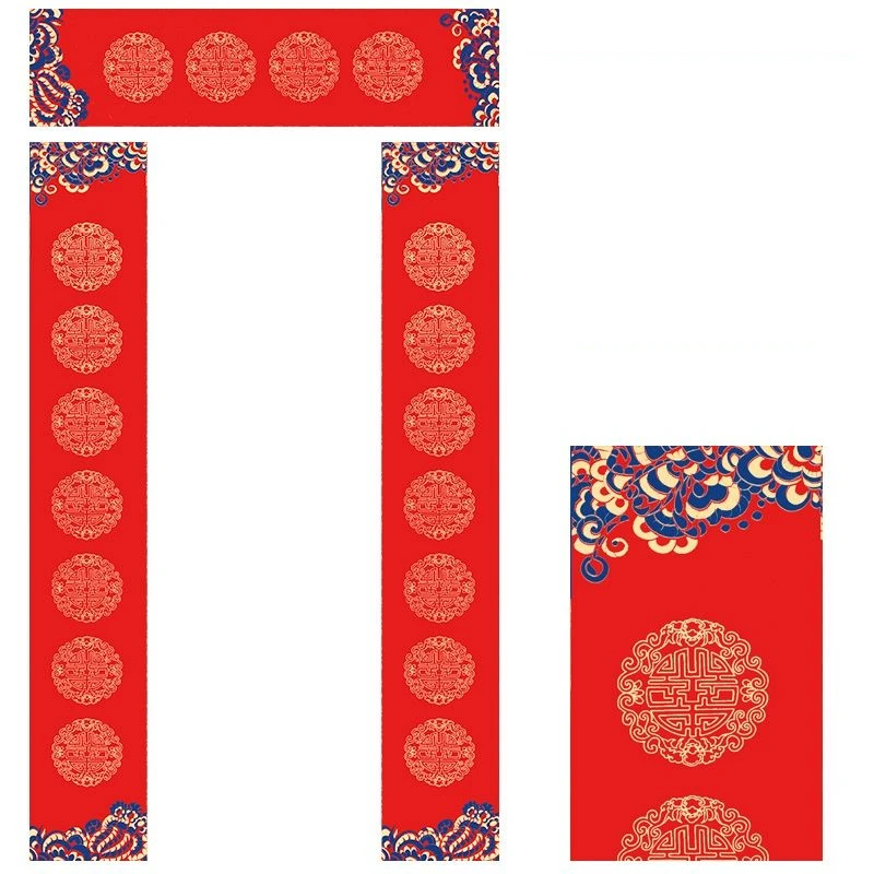 New Year Red Xuan Paper Chinese Spring Festival Wedding Couplets Xuan Paper Half Ripe Xuan Paper Red Batik Calligraphy Papier