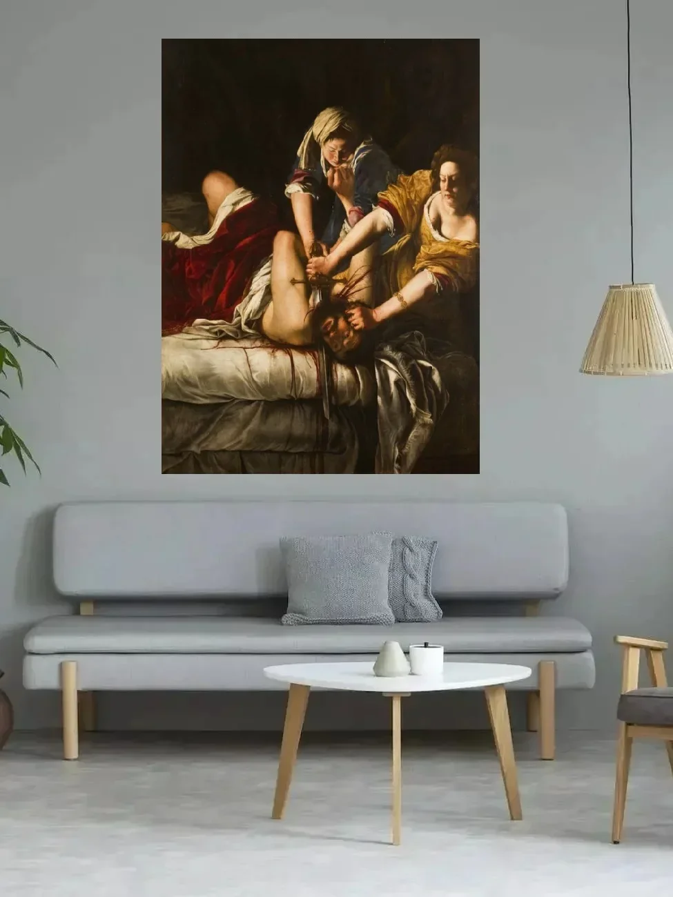 Artemisia Gentileschi,Judith Slaying Holofernes,1614-1620 art, Art Picture Print Canvas Poster,Home Wall Decor