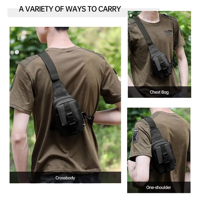 Chest Bag  Shoulder Bag Men Outdoor  Camouflage Camping Travel Hiking Hunting Crossbody Bag