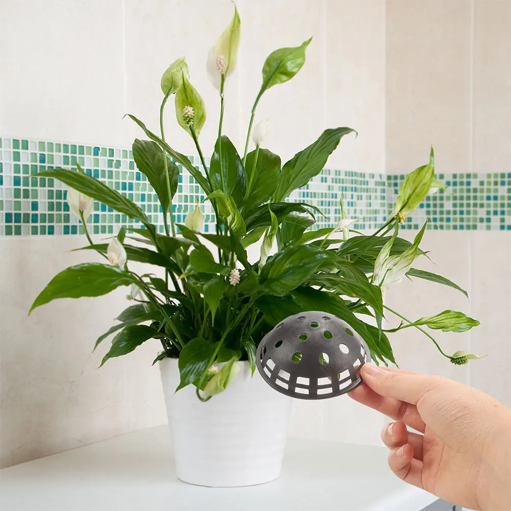 12 قطعة تصفية المياه شبكة وسادة السلطانية شكل ل اناء للزهور شاشة الصرف منع تسرب التربة شبكة بلاستيكية زارع الملحقات #4