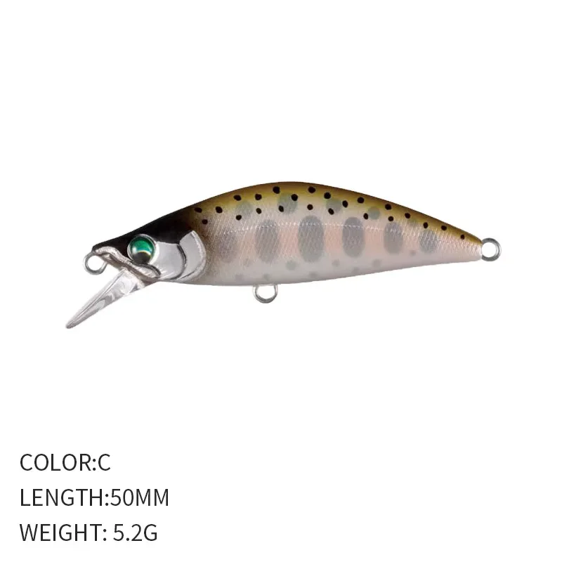 Japan Design Pesca Wobbling Angelköder 50 mm 5,2 g Sinking Minnow Isca Künstliche Köder für Barsch Barsch Hecht The Stream Forelle