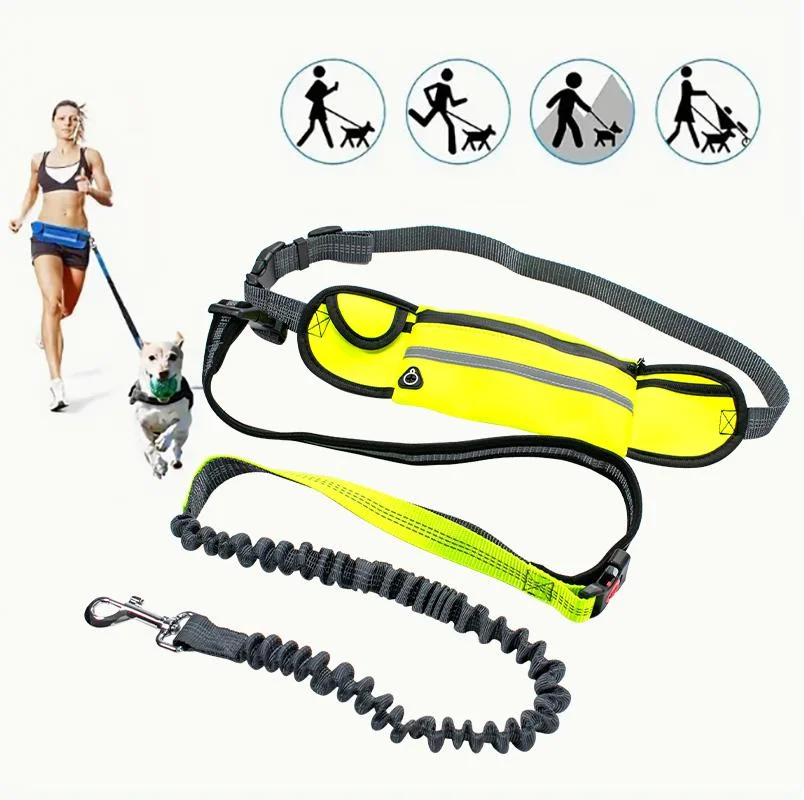 

Pet Multifunctional Running Training Dog Walking Waist Pouch Elastic Drawstring Hands-Free Polyester Leash