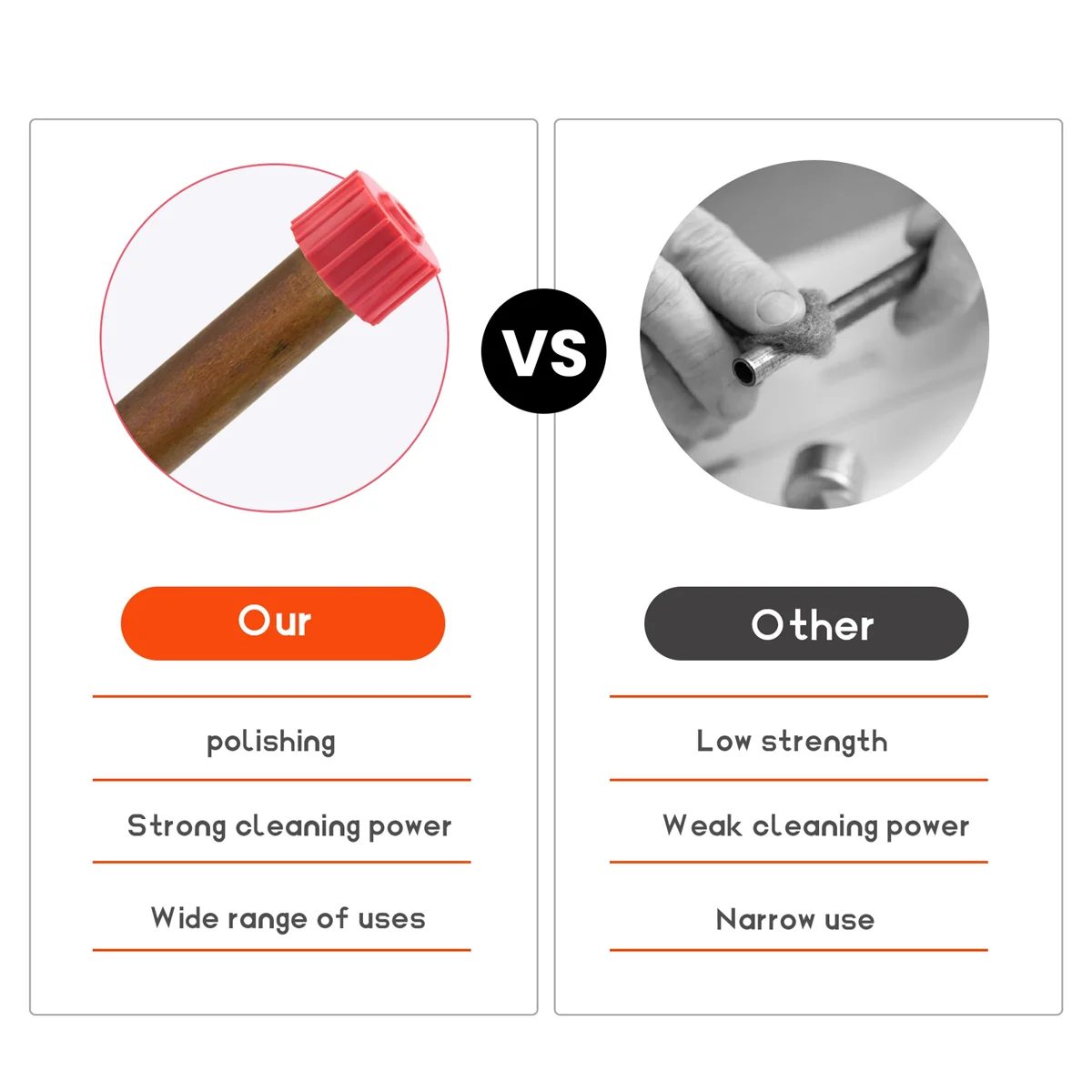 فرشاة نظافة أنابيب النحاس ، سباك الحجم مفيد ، فرشاة تنظيف أنبوب لتنظيف أنابيب النحاس ، 3 أحجام ، 6 قطعة