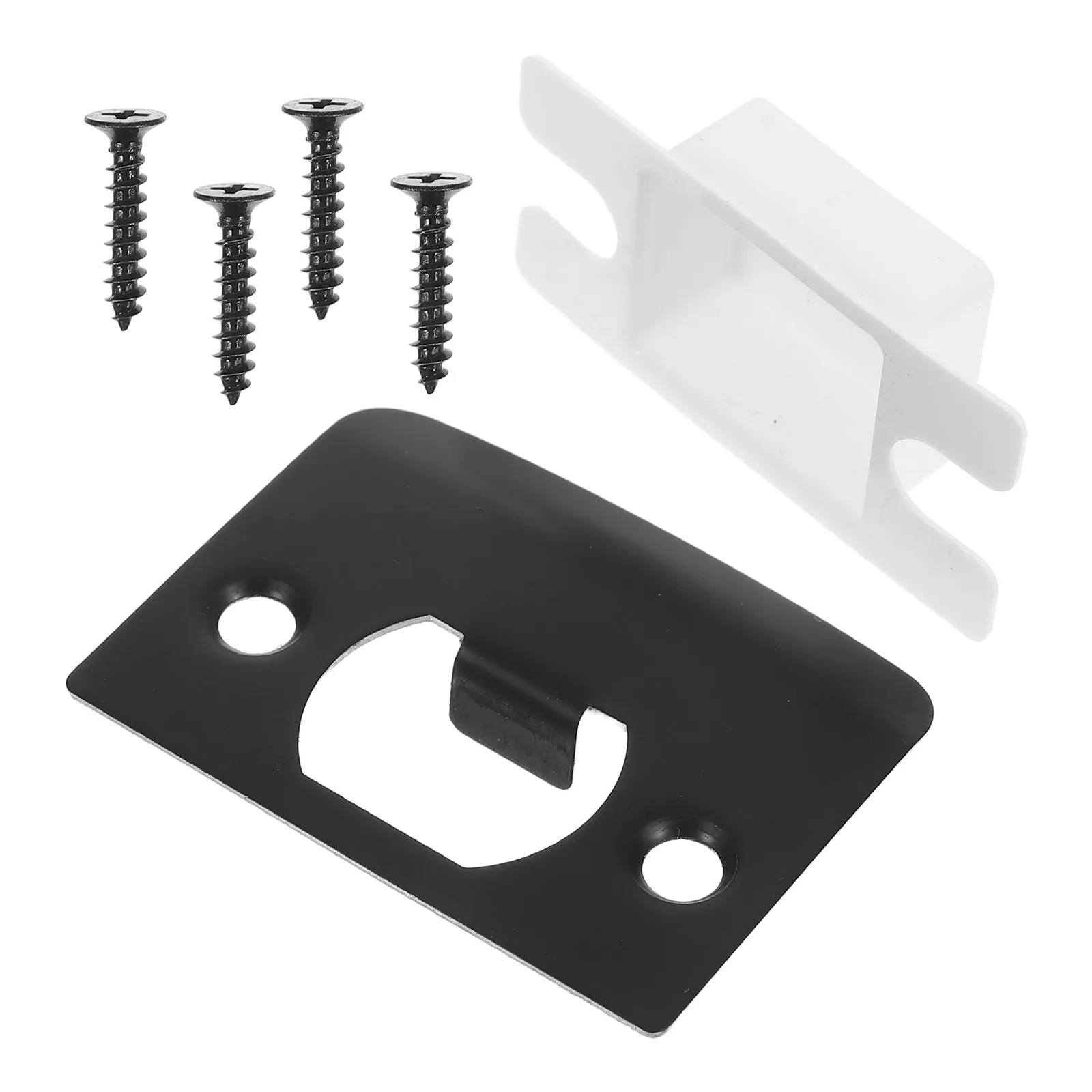 

Door Lock Guide Plates Metal Latch Shield Durable Reliable Easy Installation Strike Plates Interior Doors Reinforcement Security