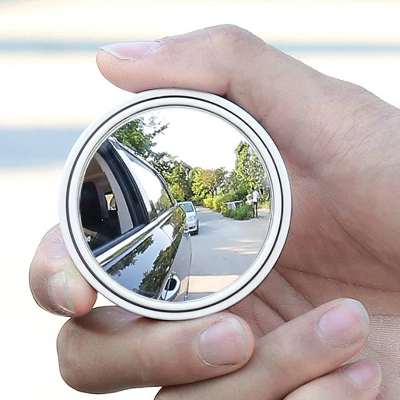 Car Blind Spot Mirrors Universal Auto Rainproof Anti-Fog Adjustable Angle Wide HD Glass Frameless Convex Rearview Mirror