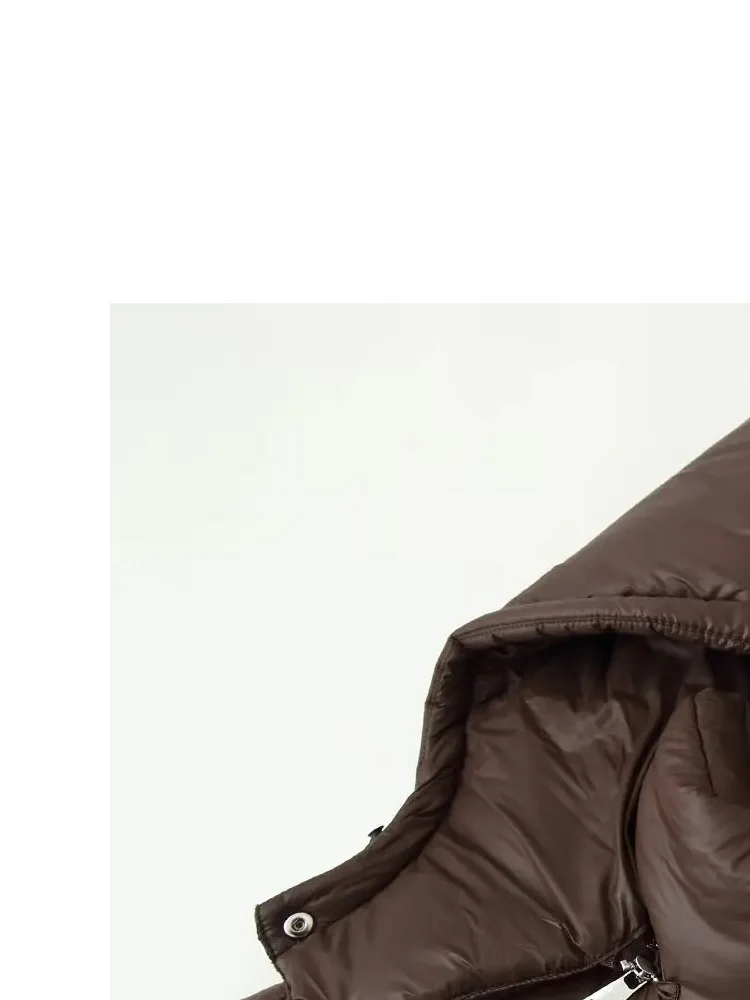 HH hiver femmes épais à capuche à manches longues coton rembourré veste col montant femme élégant bouton fermeture éclair Streetwear solide veste