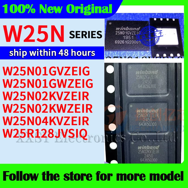 W25N01GVZEIG W25N01GWZEIG W25N02KVZEIR W25N02KWZEIR W25N04KVZEIR W25R128JVSIQ In stock 48 hours ship