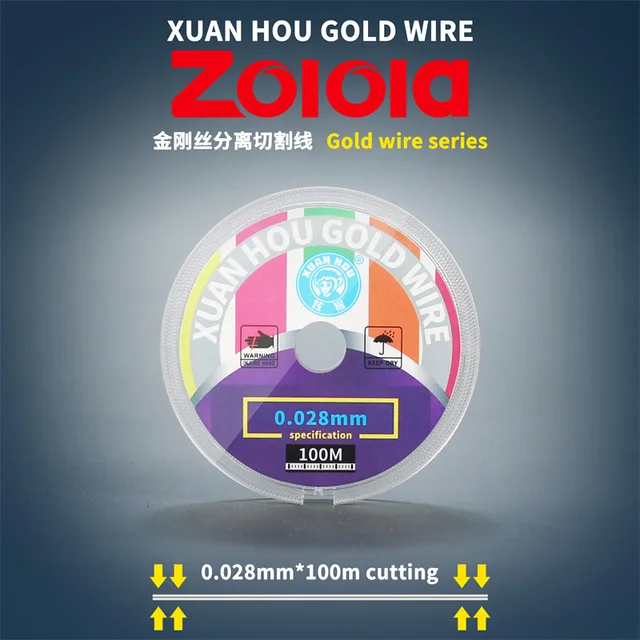 100M 0.02/0.028/0.03/0.035/0.04mm stal stopowa molibdenowa linia do cięcia ekran LCD separacja drut diamentowy narzędzia do naprawy telefonu