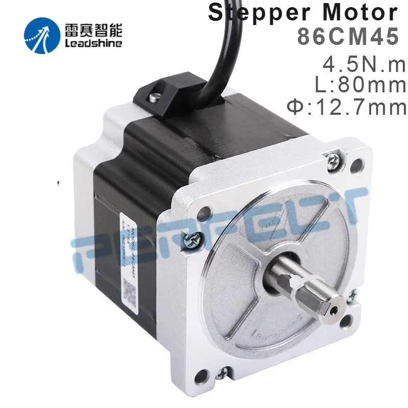 86CM45 Leadshine NEMA 34 stepper motor with 4.5N.m (638 oz-in) holding torque 2 phase step motor 4 wires shaft size 12.7mm