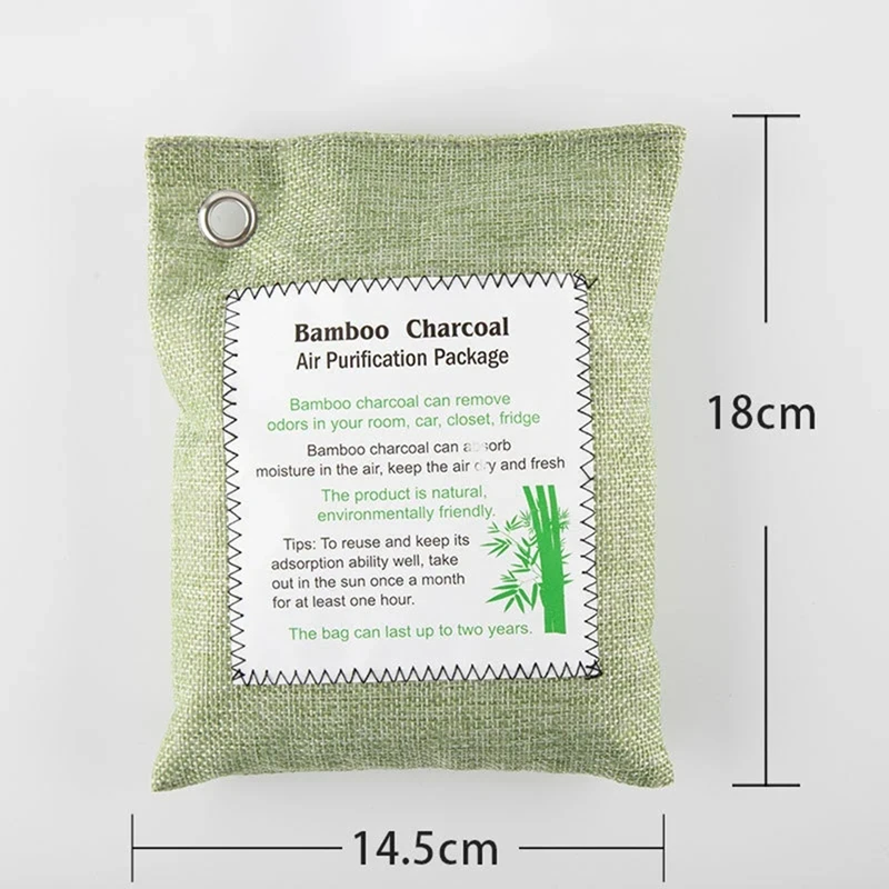 4 Pcs Bamboo Charcoal Bags Odor Absorber Car Home Remove Formaldehyde Activated Carbon Bag Flavor Removal Air Purifier