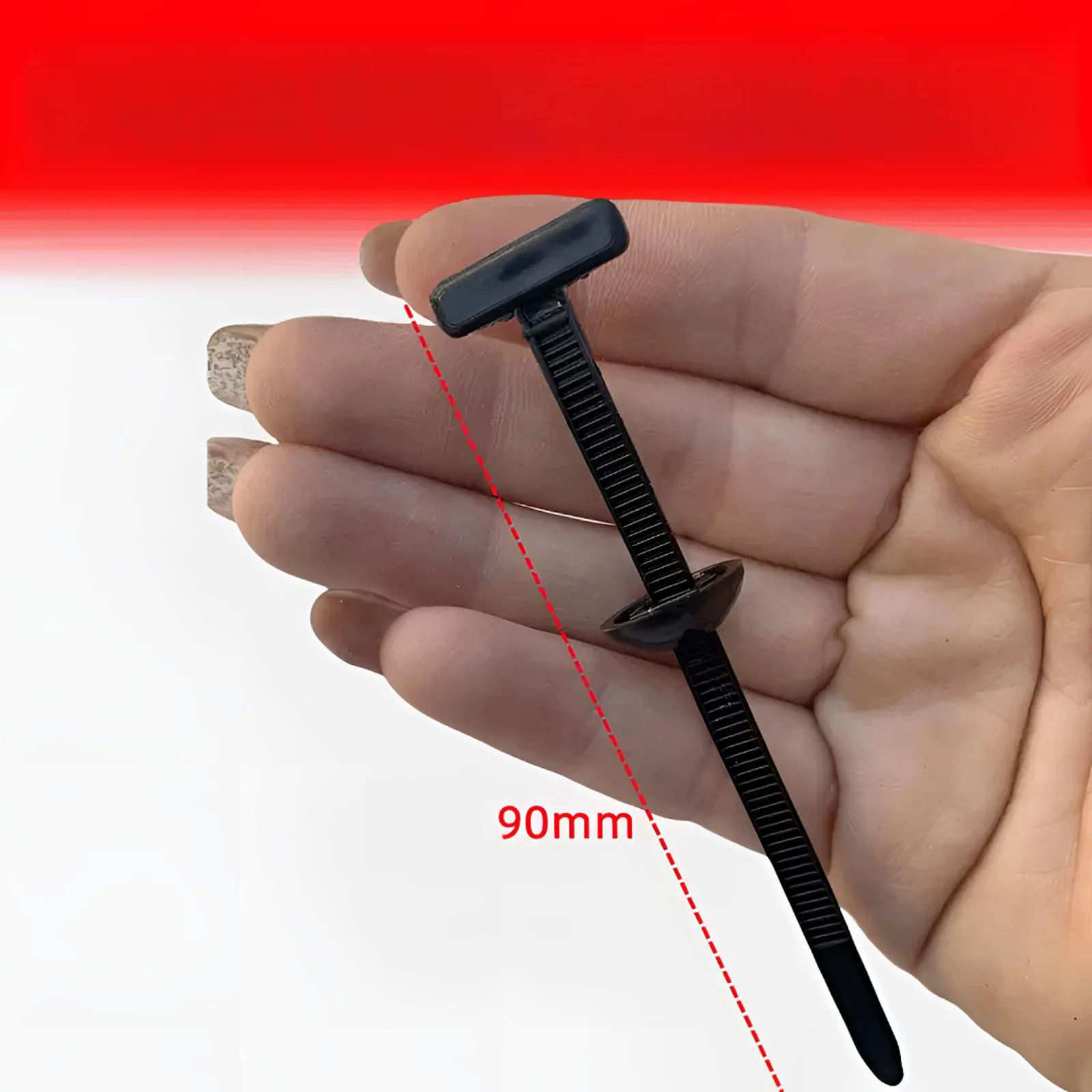 مشبك ربط من النايلون ثابت من خلال مشبك ربط الأظافر من نوع الحاجز وبطانة صندوق السيارة