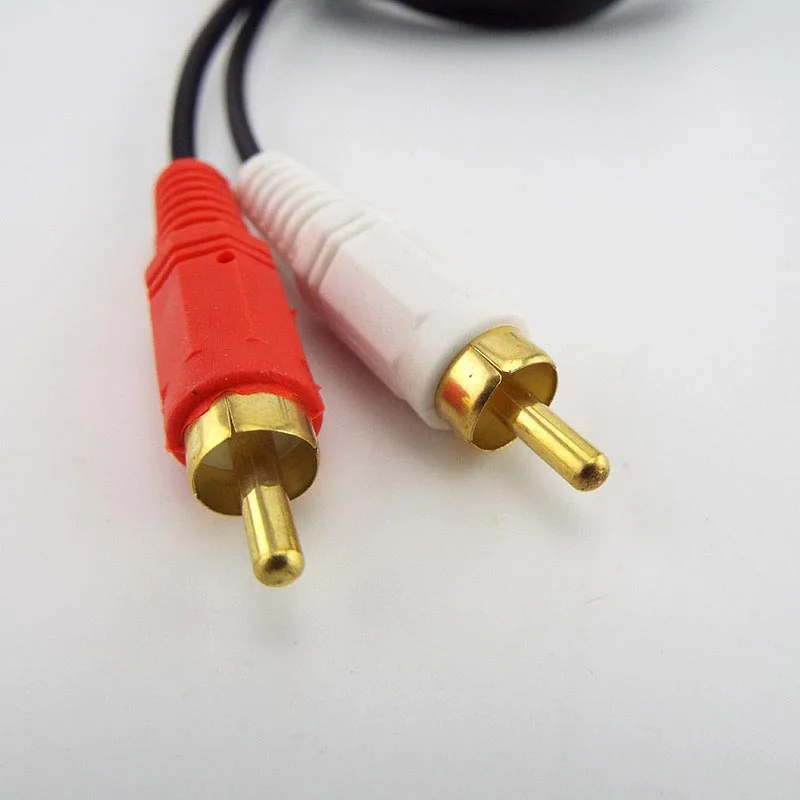 RCA Male to 2 RCA Male connector Cable Dual Stereo Audio Wire Extension Cable AV for DVD TV CD Sound Amplifier