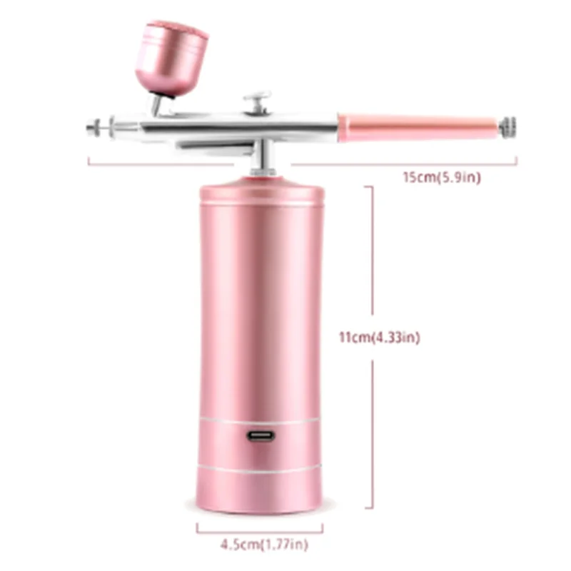 Oxygen Injector 180Kpa 2 Speeds Mini Airbrush Machine for Nail Art Tattoo Craft Cake Air Compressor Spray Nano