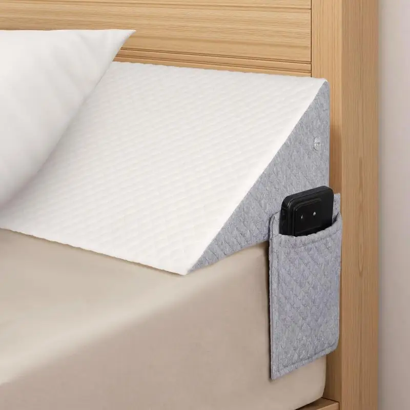 

Queen Size Triangular Backrest Pillow - Ergonomic Wedge with 25D Foam, 250gsm Polyester Cover, Ideal for Reading and Recovery,