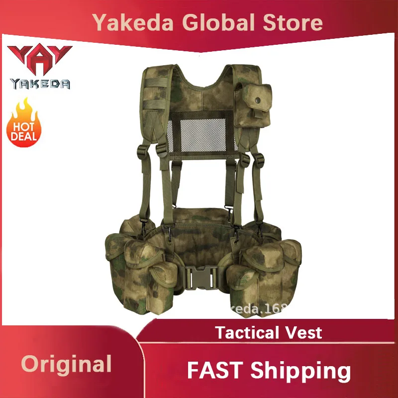 

Yakeda Tactical Vest MOLLE System 1000D Nylon Outdoor Bellyband Field Wear-resistant Breathable Camouflage