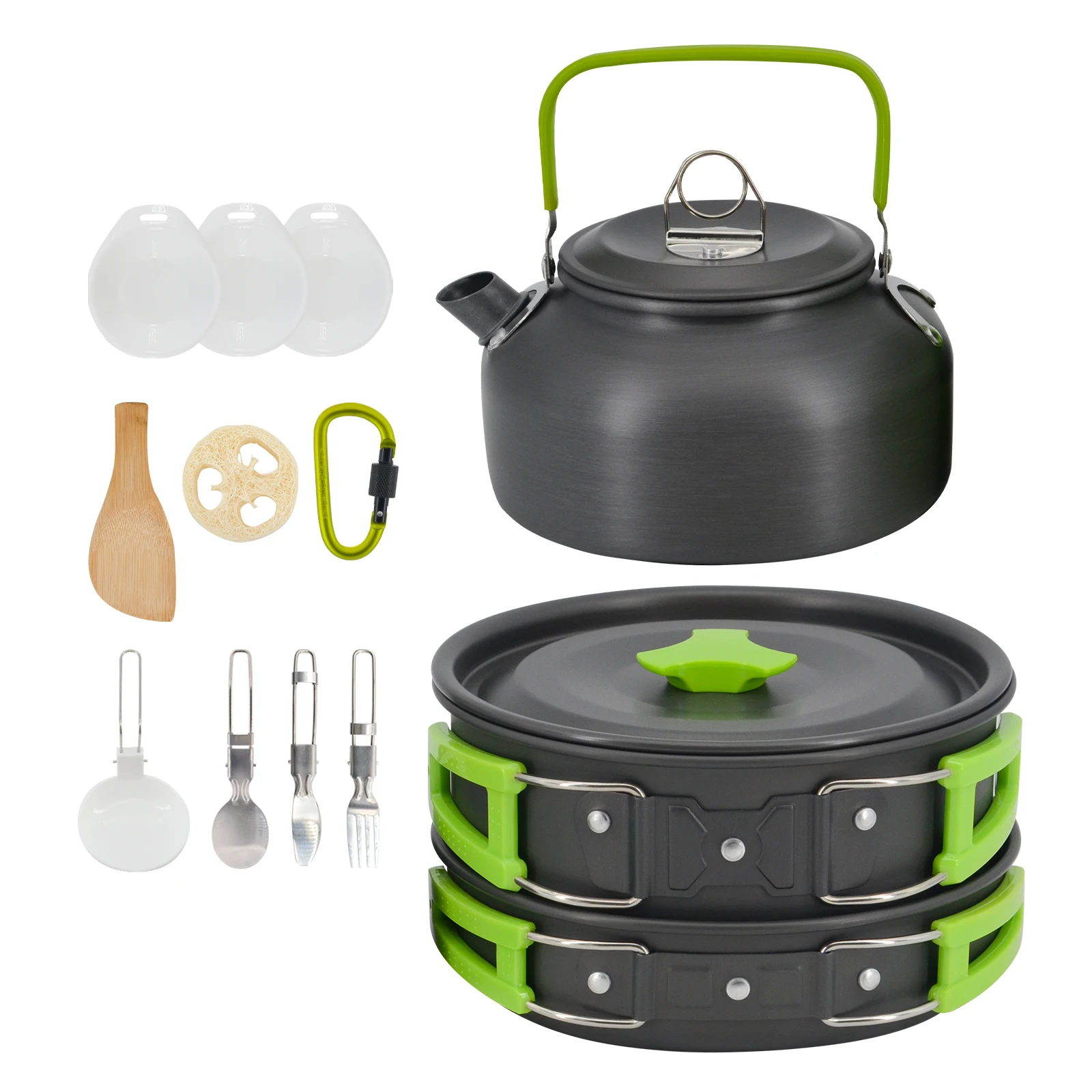 Camping Cookware Aluminium Alloy Folding Camping Cooking Set Camping Accessories