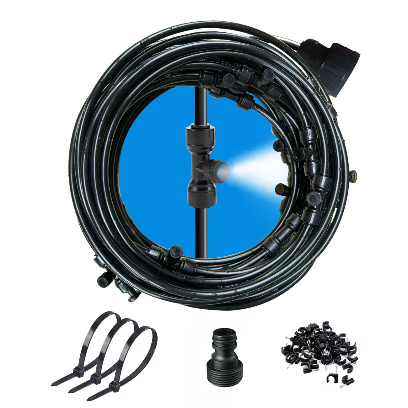 

Система запотевания на открытом воздухе для патио, 6/9/12/15 м, вентилятор, охладитель, распылитель водяного тумана для сада, дома, управления горячим туманом