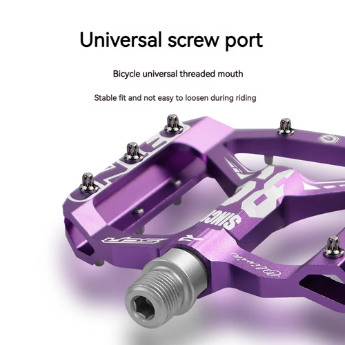 Imagen 2 del producto Pedales de bicicleta ENLEE, pedales de bicicleta antideslizantes de aleación de aluminio, rodamiento sellado ultraligero, Pedal de ciclismo de montaña y carretera de una sola pieza