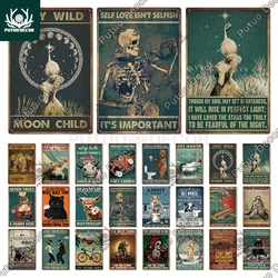 Putuo Decor Funny Cat Vintage Posters Tin Signs Retro Plaque Metal Plate Wall Art Decoration for Home Living Room Pet Shop