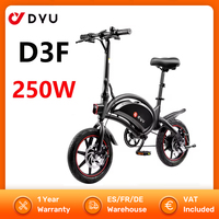 DYU D3F Electric Bike 250W Folding Electric Bicycle 36V 10AH Lithium Battery Assist Ebike 25km/h Max speed 14 Inch for Outdoor