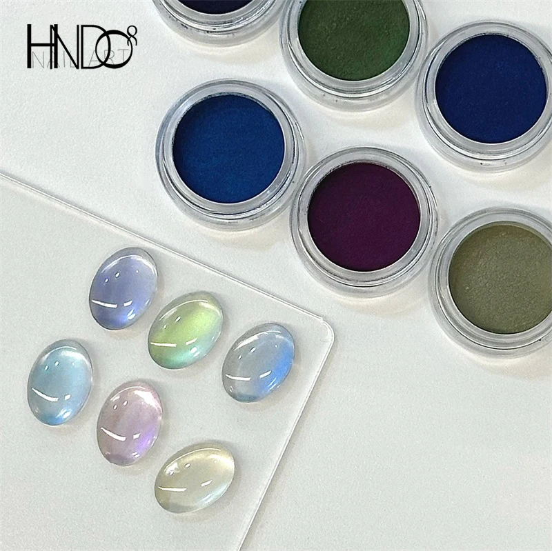 

HNDO 0,5 г Магнитная пудра «кошачий глаз» Blue Tear Series Маленькие частицы Блеск для гель-лака Профессиональный маникюр Пигмент Пыль