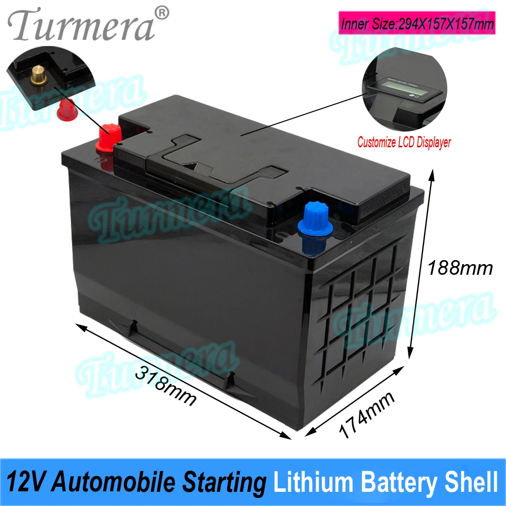 Imagem -06 - Turmera 12v 58043 Série Caixa de Bateria de Carro Automóvel Partida Baterias de Lítio Escudo para Agm H780 08220 Substituir Uso Chumbo-ácido