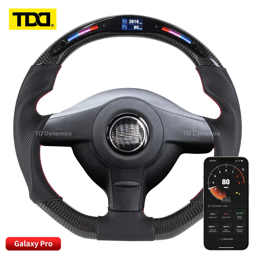 

TDD Carbon Fiber customized smart Galaxy pro LED Steering Wheel for Seat Cupra