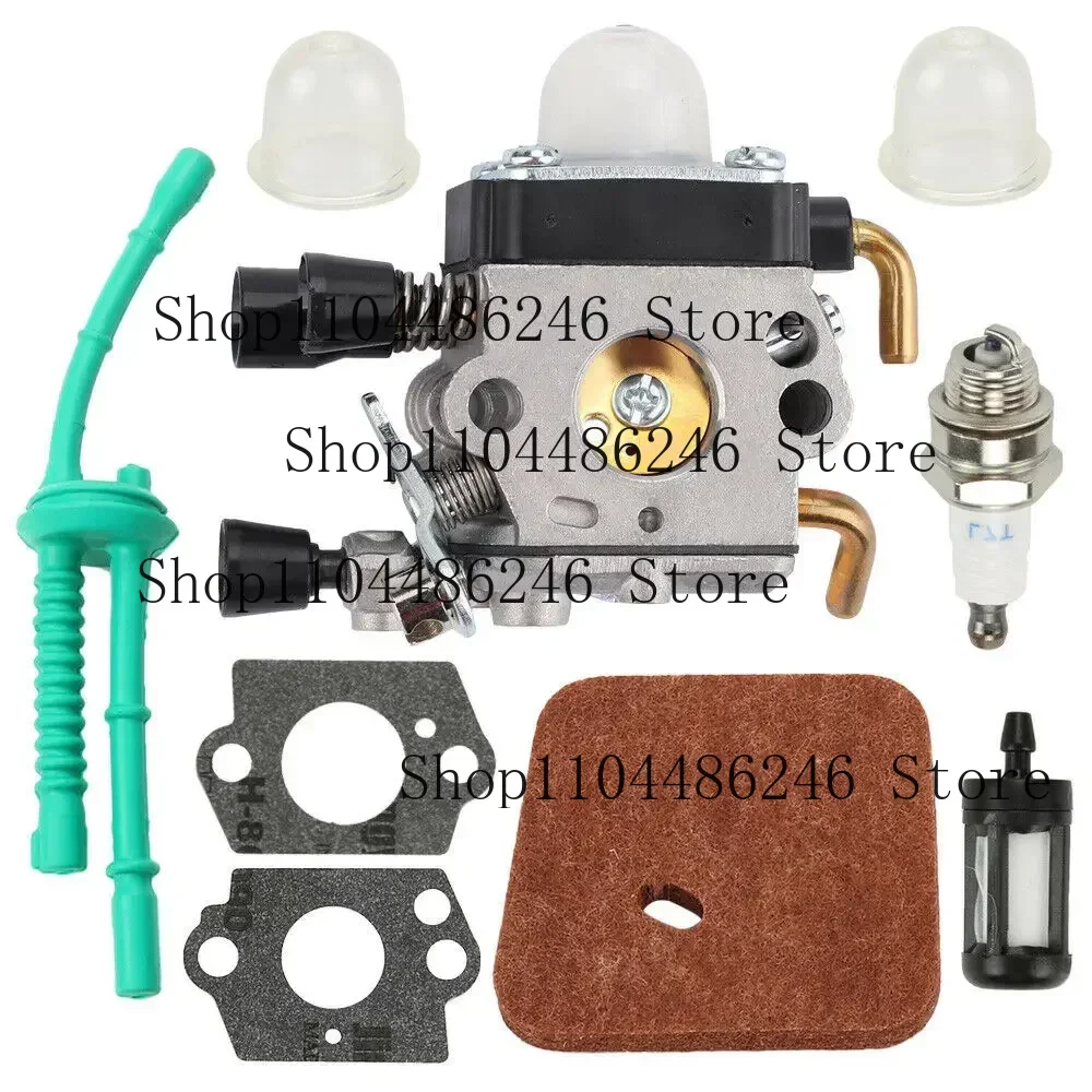 المكربن ل STIHL FS38 FS45 FS46 FS55 KM55 KM55R فلتر الوقود الهواء Carb جوانات #1