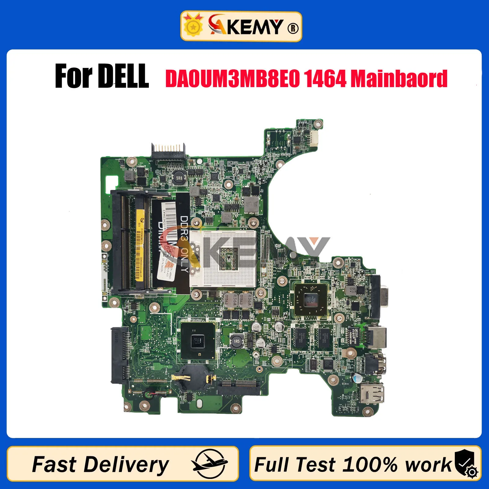 

For Dell Inspiron 1564 1764 Laptop Motherboard DA0UM3MB8E0 CN-0953PN CN-06T28N 6T28N 00W15K DDR3 Mainboard 100% Tested OK Fully