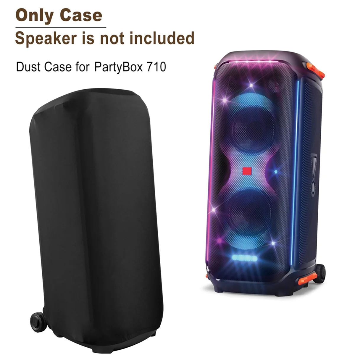 حافظة واقية لغطاء الغبار لهاتف JBL Partybox 710، مكبر صوت محمول للحفلات، غطاء غبار قابل للتمدد مع شريط مطاطي