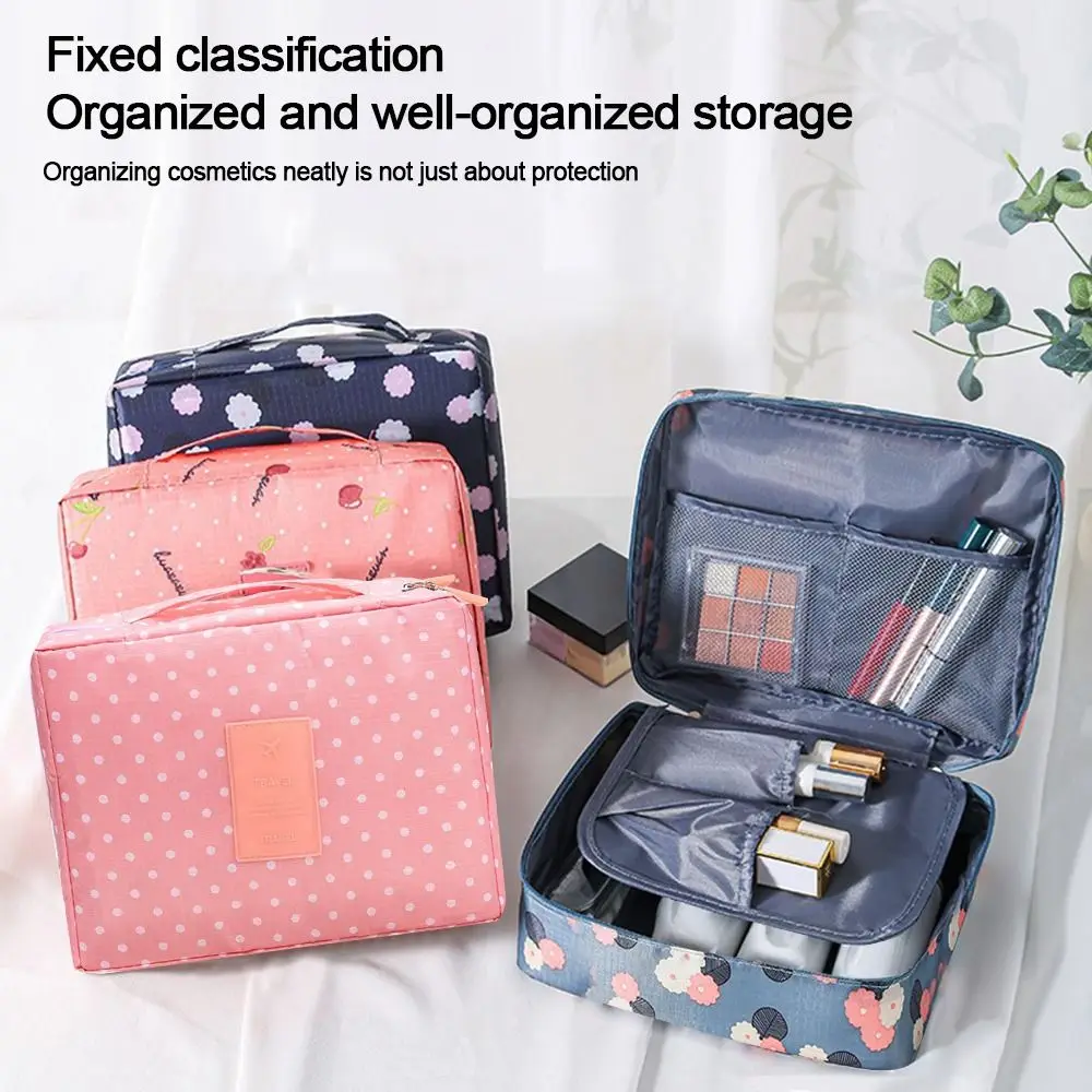 

Portable Polyester Travel Organizer Waterproof Large Capacity Toiletry Bag Fashion Print Multifunction Wash Bag Outdoor Camping