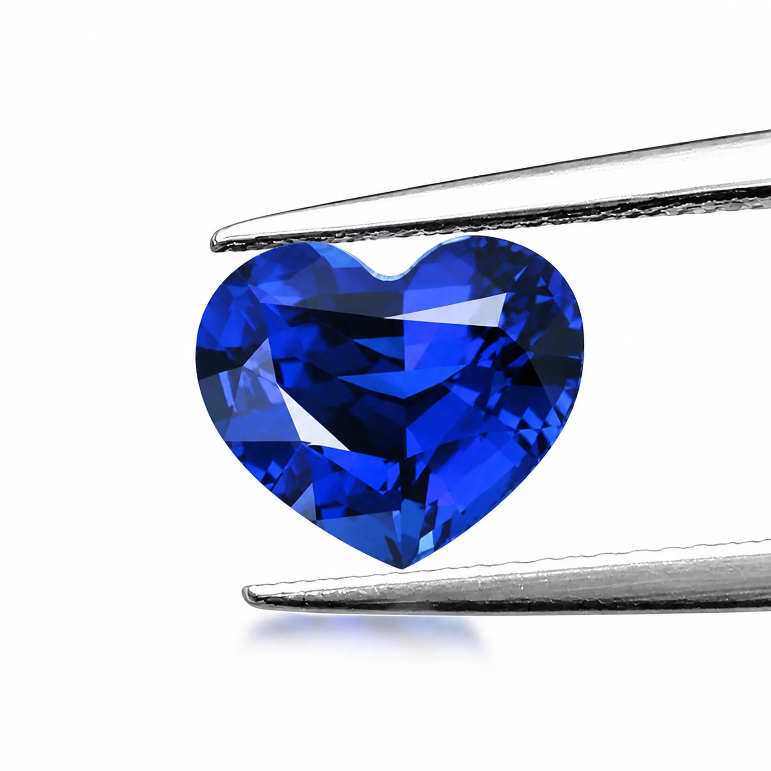 7mm Heart‑Shaped Cut Sapphire Loose Faceted Gemstone Vivid Deep Blue Gem Stone For DIY Jewelry Making Ring Pendant Setting Handcraft Accessories Gift