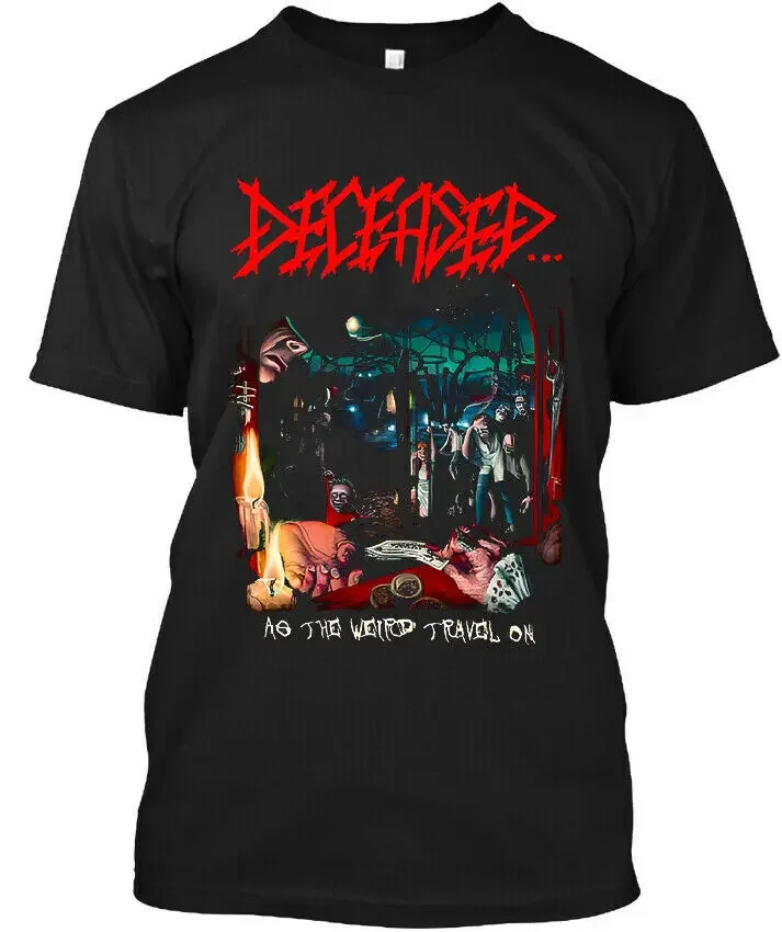 Deceased As the Weird Travel On American Thrash Music T-Shirt Size S-4XL High Quality 100%Cotton Short Sleeve