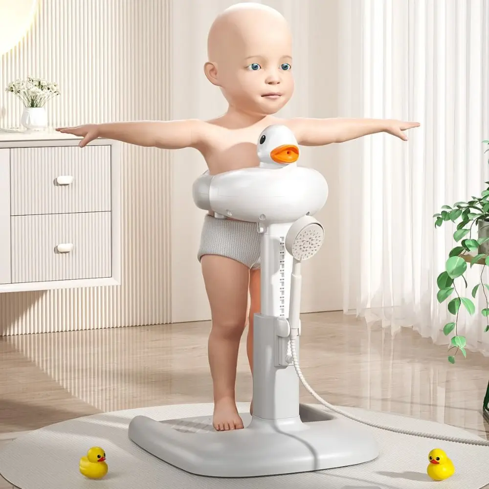 

New PP Baby Bath Racks Adjustable Height Anti-Crush Baby Bath Tub Non-slip Cartoon Shower Stand 6-36 Months