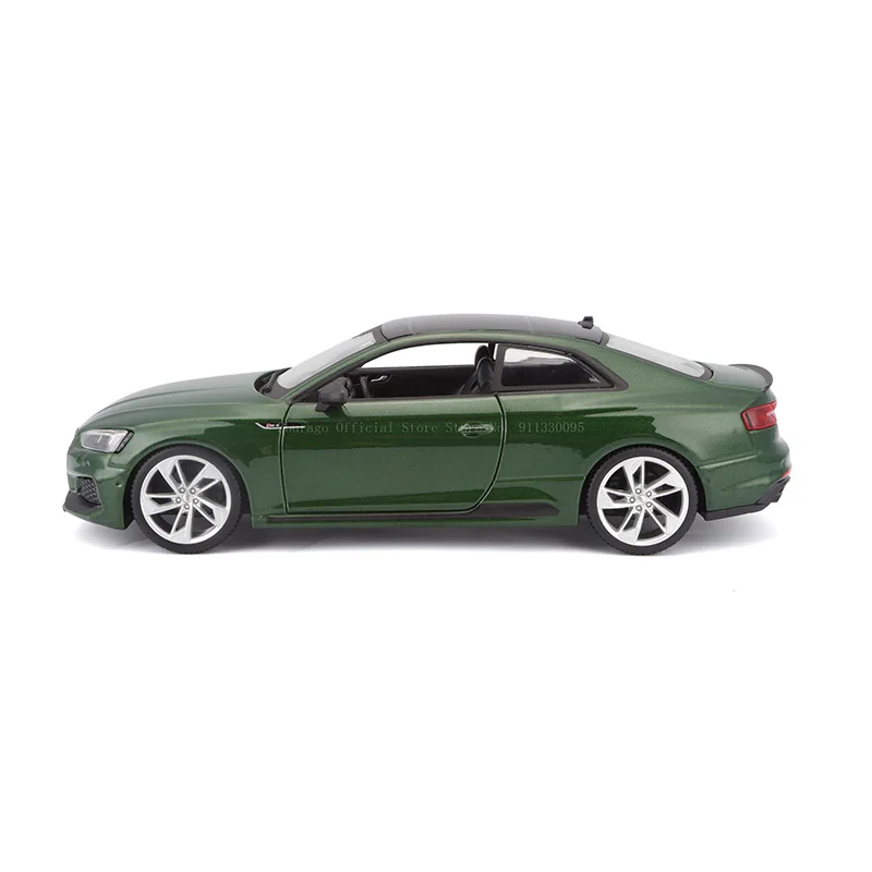 Bburago-Voiture de course Audi RS 5 Coupé, véhicule de luxe en alliage moulé sous pression, modèle de voiture arrière côtelée, collection de jouets, cadeau, 1:24