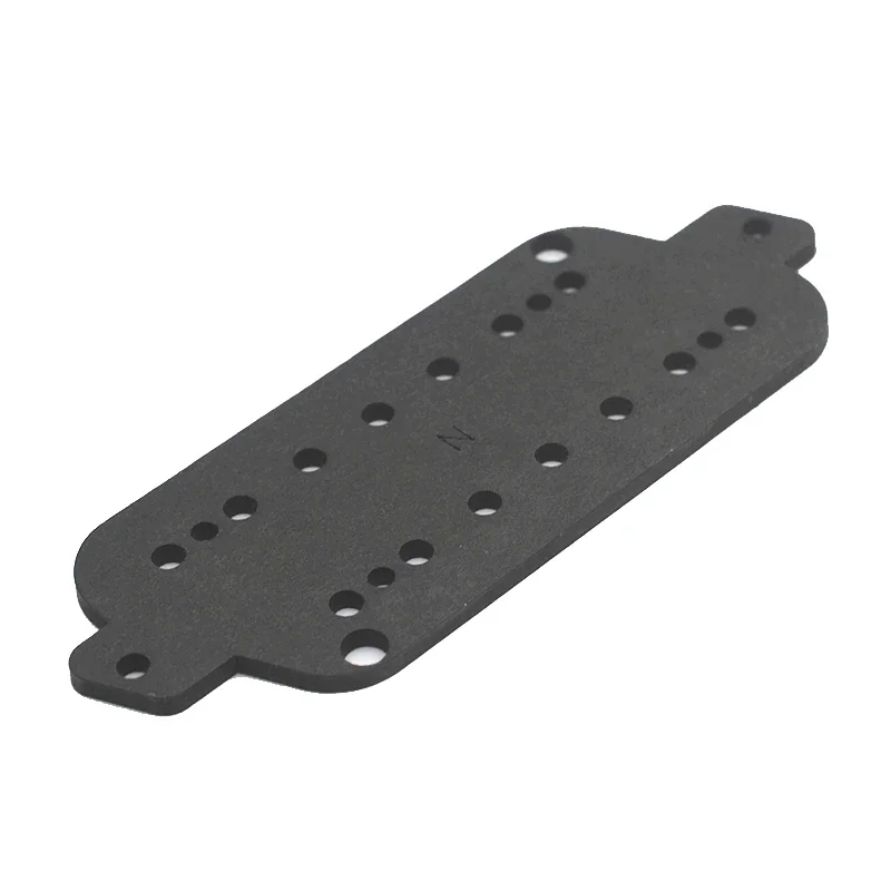 2Pcs Fan Fret Pickup Fiber Baseplate for 7-String Pickup N-9.62/B-10.4 Incline 24 Degree Black
