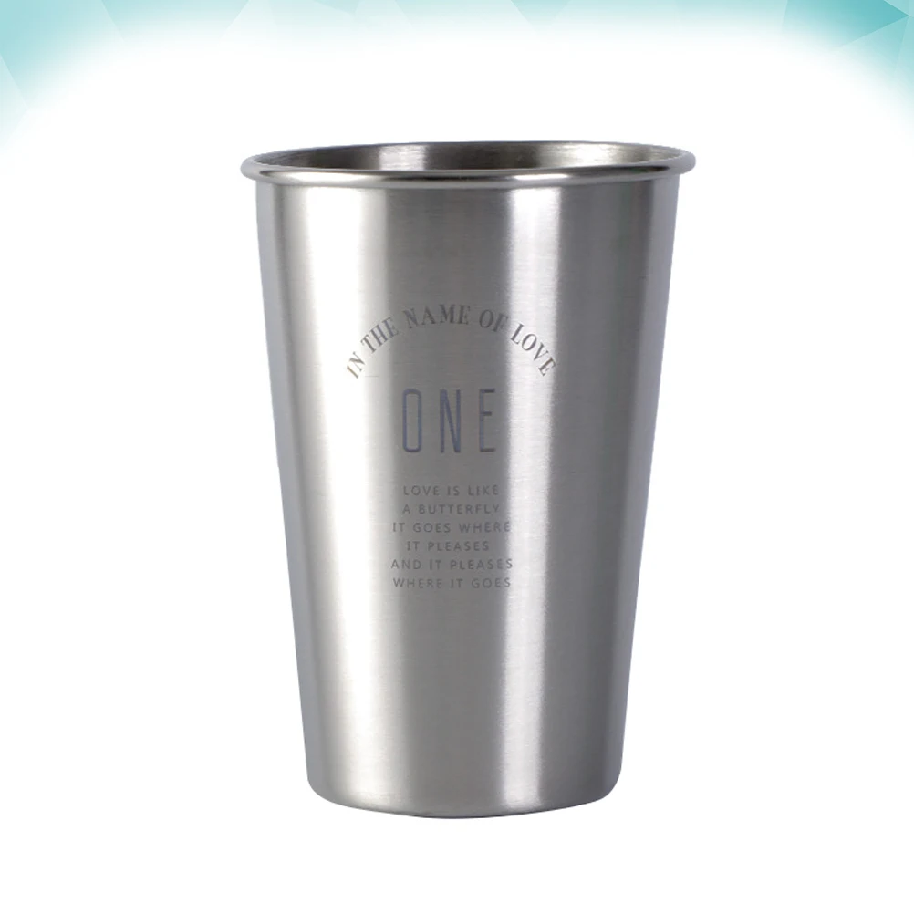 

1pc Stainless Steel Juice Unbreakable Drinking Cup Water Beer Mug Stackable Kitchen Bar Coffee Soda Cup