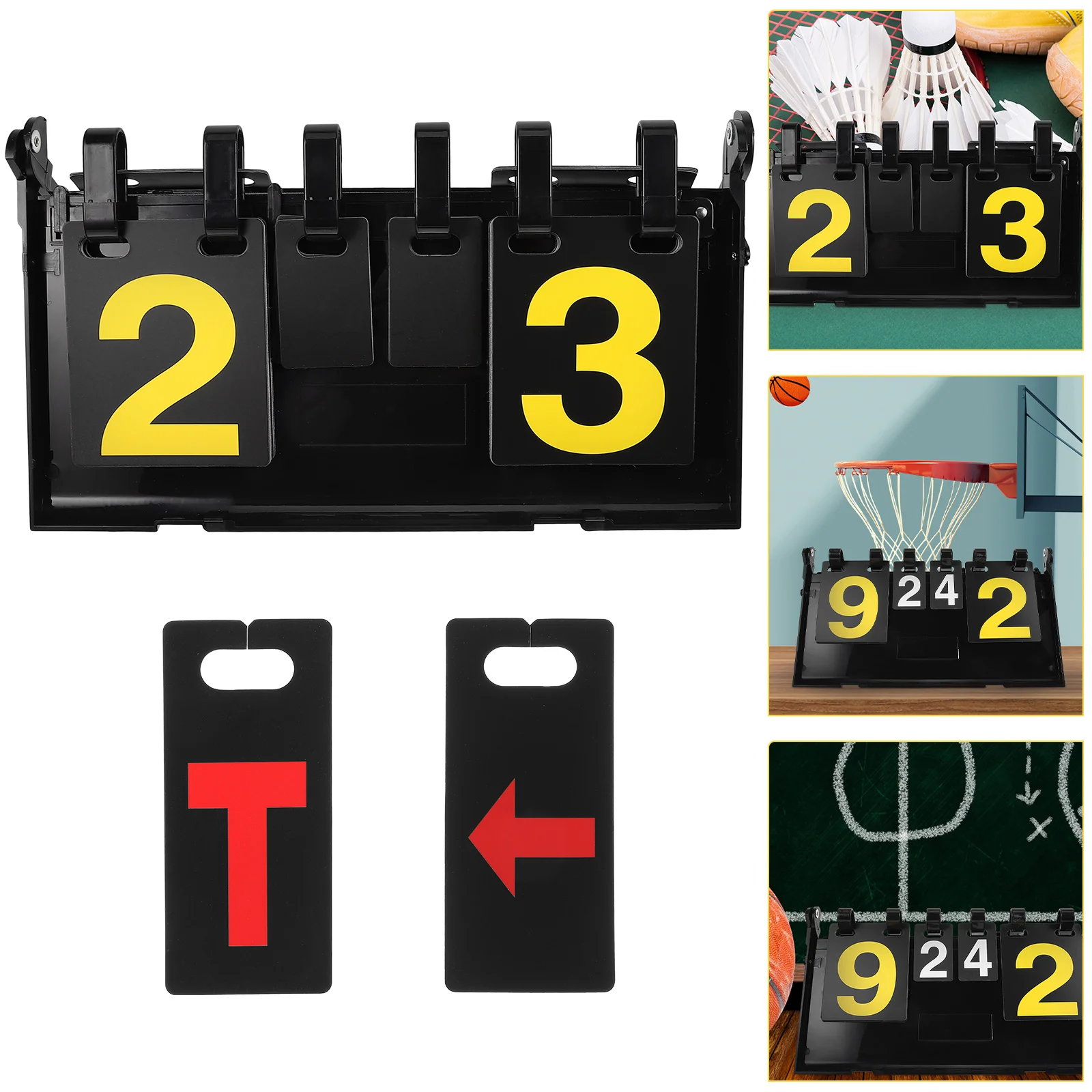 

Multifunctional Game Basketball Scoreboard Flip Scorer Portable Baseball Pvc Volleyball