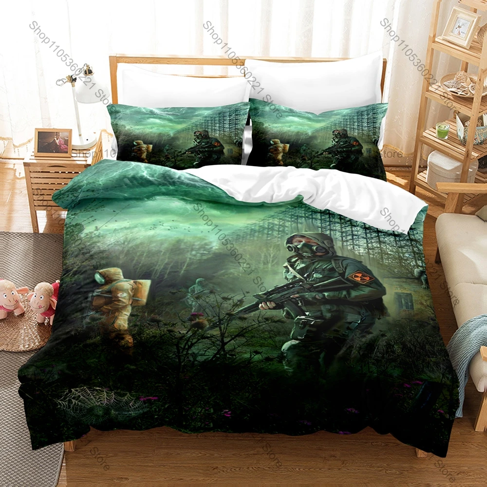 

Open World Game 3PCS Bed Set S.T.A.L.K.E.R. 2 Vivid Poster Art Print Cozy Microfiber All Season Bedding