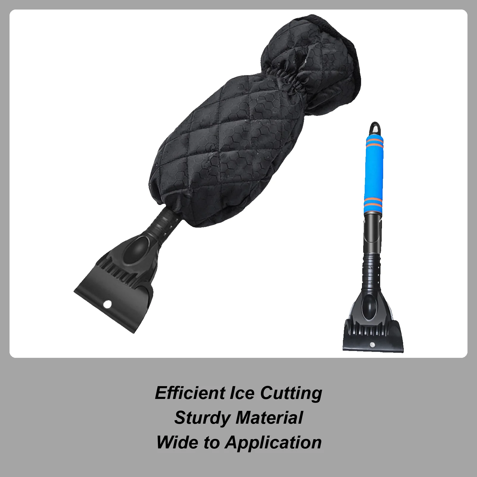 

Скребки для льда для лобового стекла автомобиля, выдвижная щетка для снега, эргономичный скребок для окон с флисовой перчаткой для удаления мороза, автомобильная промышленность