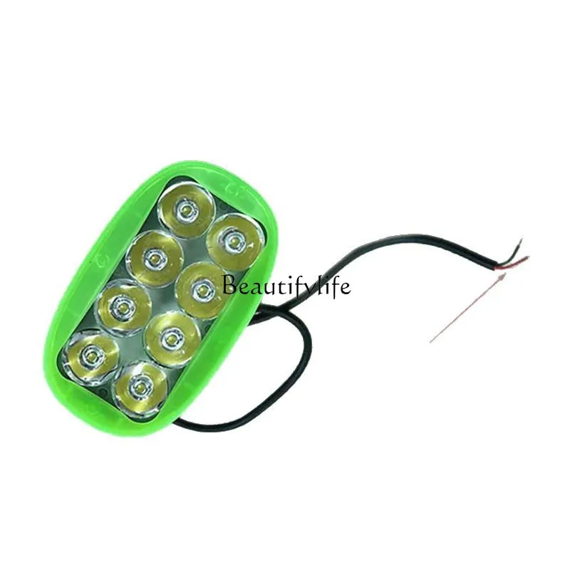 

Motorcycle electric tricycle battery spotlight 12LED white light flash red and blue