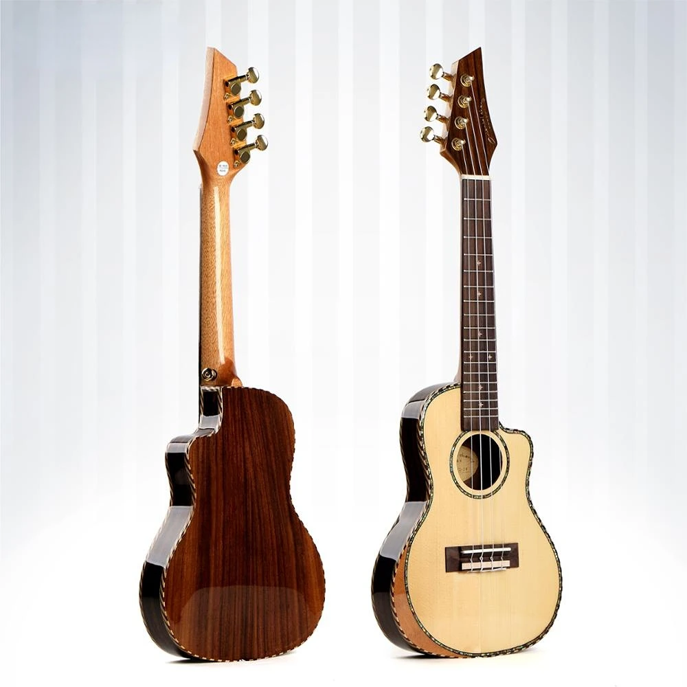 

China hot sale 24" thin body custom ukulele with cheap price