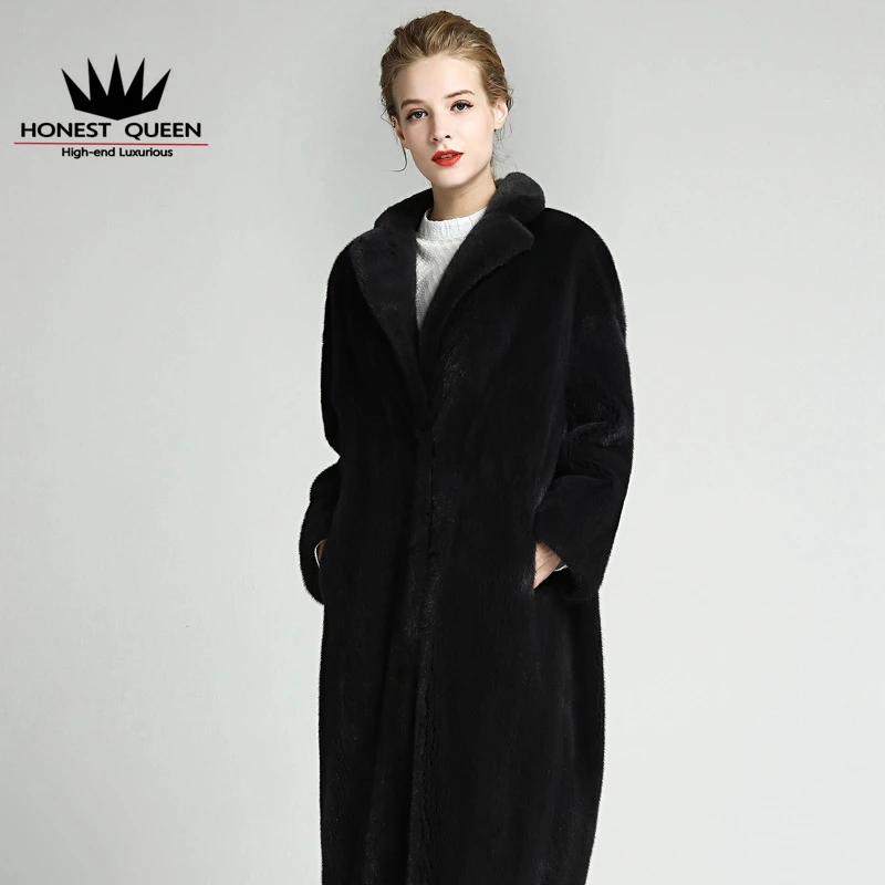 American black velvet mink after long suit collar type cocoon split the mink fur coat Want a mink coat Woman really fur natural