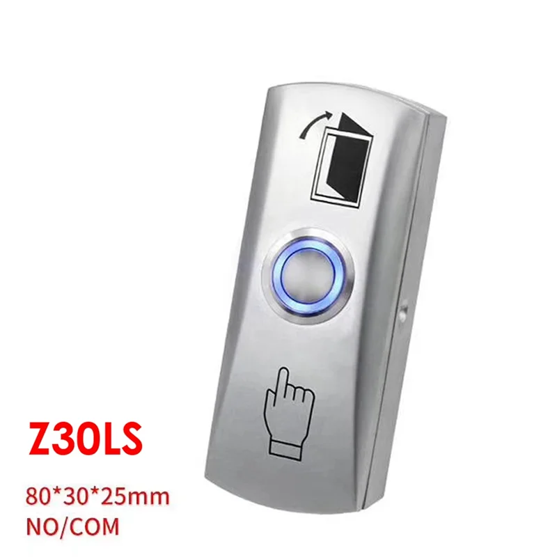 ZIZI Zinc Alloy LED Backlight Door Exit Release Push Button GATE DOOR Exit Button For Access Control System